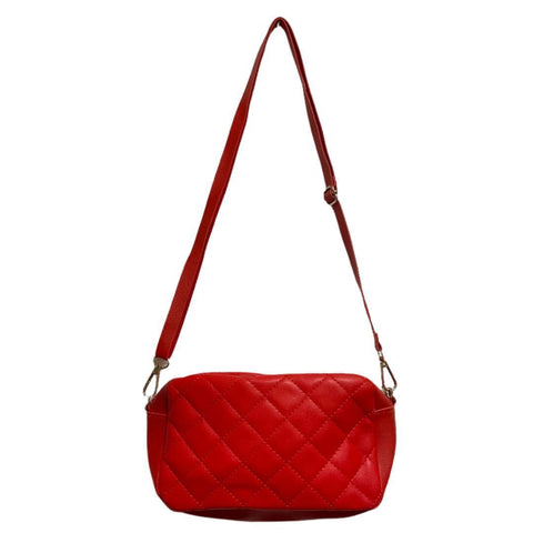 レディース ショルダーバック レッド 24cm