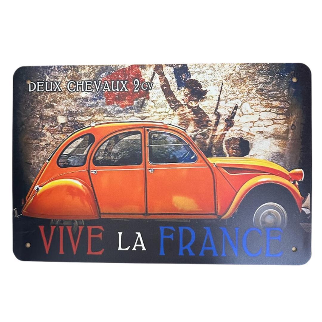 レトロ ブリキ看板 VIVE LA FRANCE 30×20cm