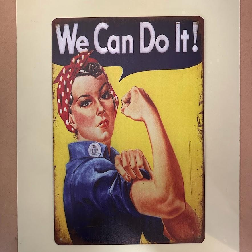レトロ ブリキ看板 We Can Do It ! 20×30cm