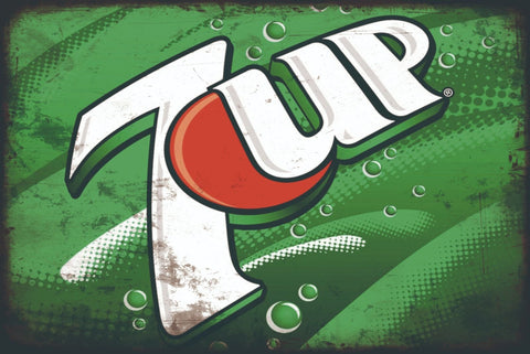 7UP セブンアップ ブリキ看板 ソーダ 炭酸 ドリンク レトロ アメリカン
