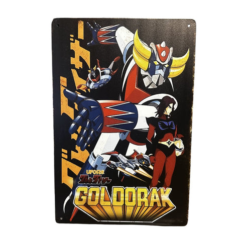 ゴルドラック GOLDORAK グレンダイザー アニメ ロボット ヴィンテージ ブリキ看板