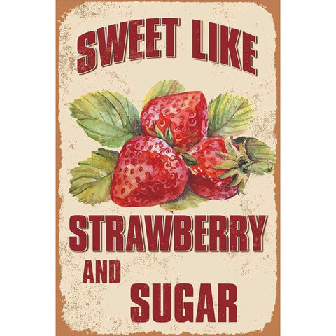 ストロベリー いちご スイート カフェ風 ヴィンテージ ブリキ看板