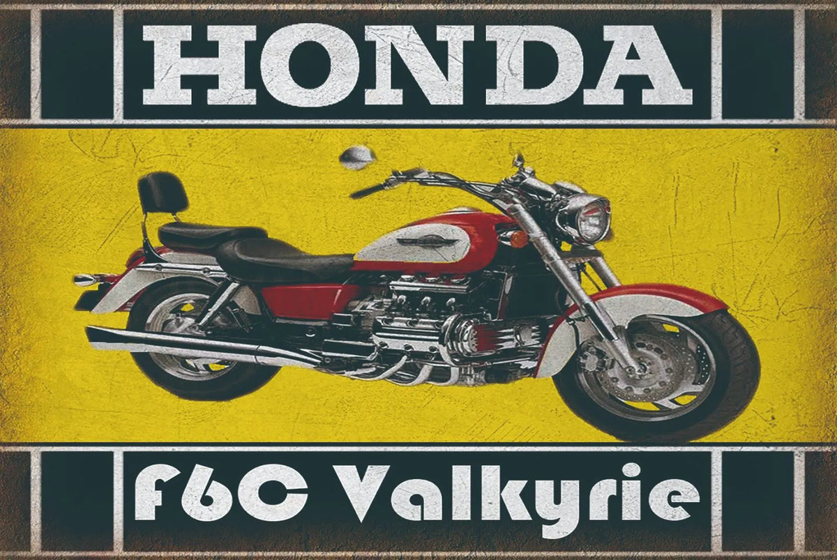 HONDA ホンダ F6C Valkyrie バイク オートバイ モーターサイクル ブリキ看板 レトロ ビンテージ インテリア
