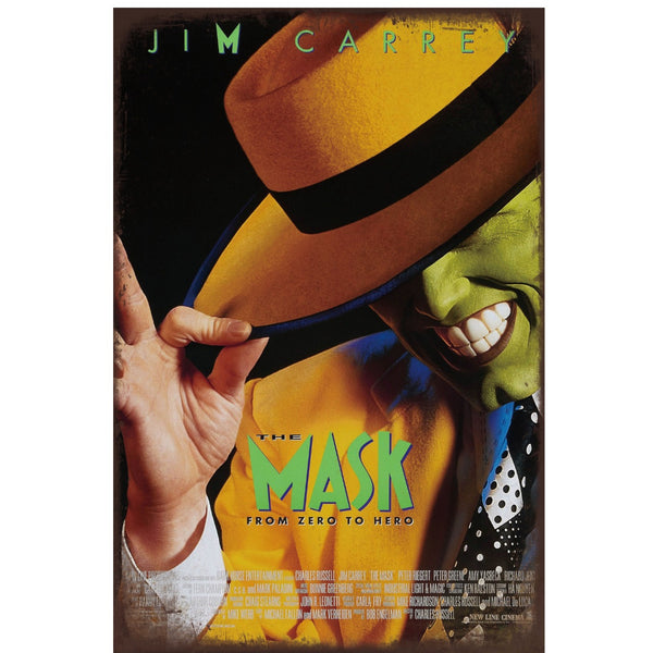 マスク THE MASK ジムキャリー 映画ポスター ブリキ看板 – ルモウス