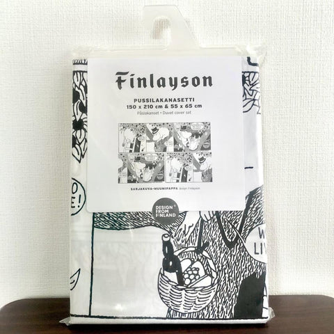 Finlayson ムーミンパパ コミック絵柄の布団 枕カバー150×210cm-