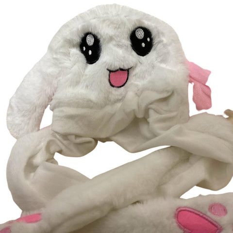 可動式のかわいいうさぎの帽子