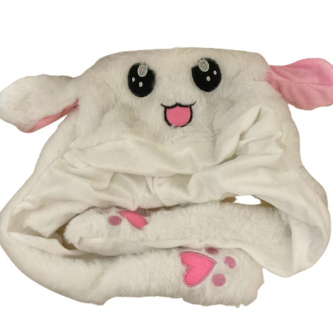可動式のかわいいうさぎの帽子