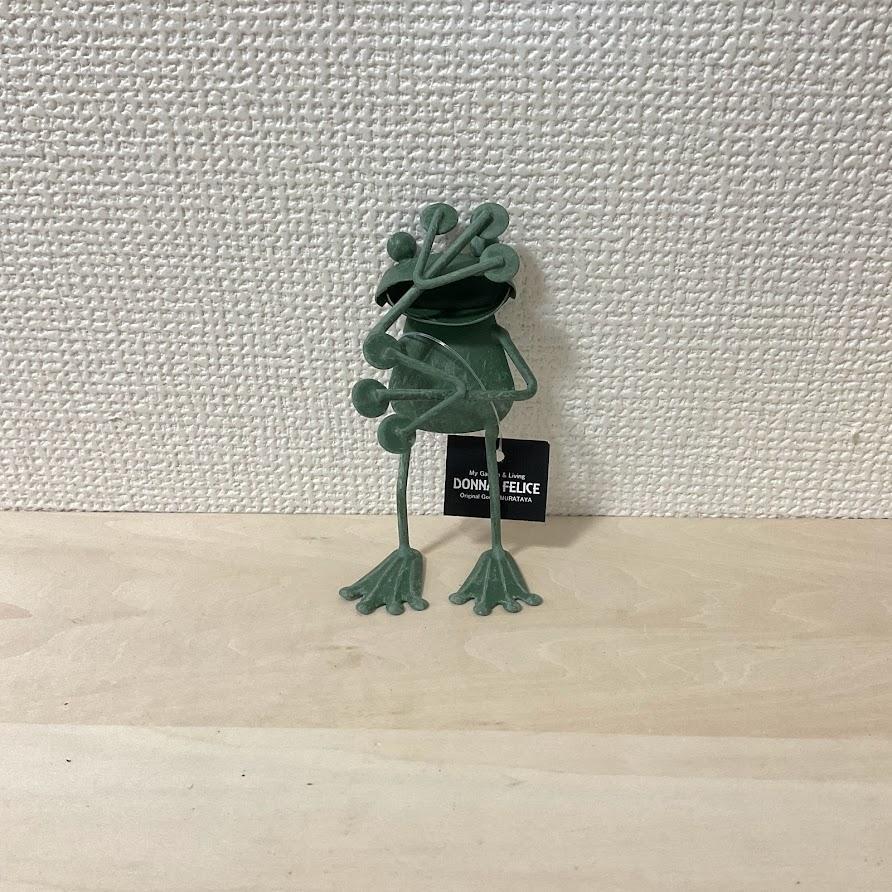 ブリキカエル直立 9×4×11cm
